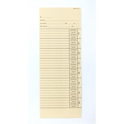 Tarjeta checadora quincenal T-6