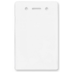 Portagafete vertical de vinil transparente