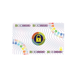 Laminado DuraGard, Optiselect, 1.0 mil, "Secure Locks", Registrado, tarjeta completa 508982-003