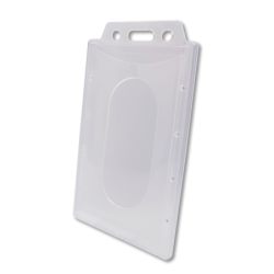 Portagafete Transparente Vertical