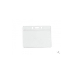 Portagafete horizontal de vinil transparente