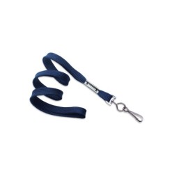 Cordón azul marino con gancho metálico para gafete